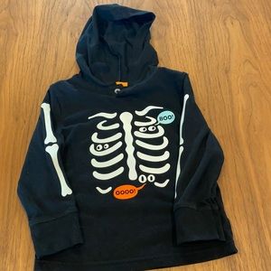 Halloween glow in the dark hoodie 2T